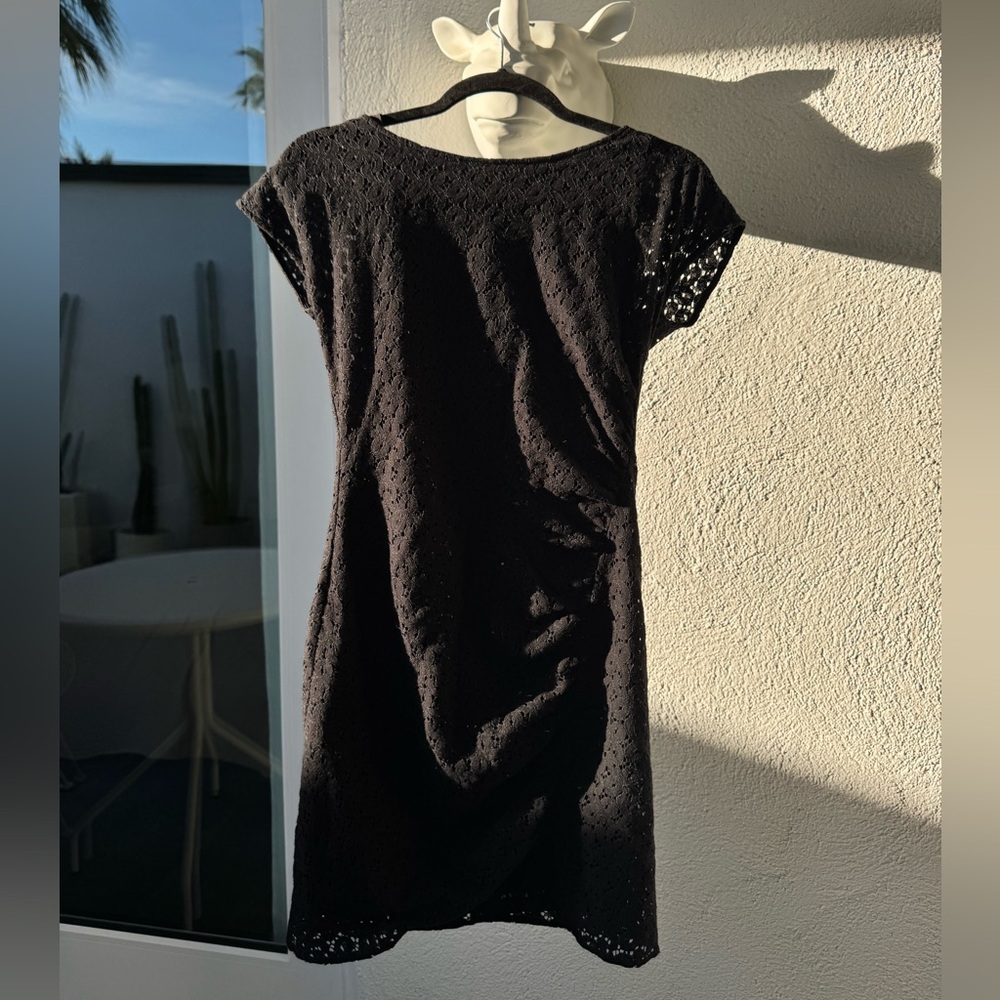 DKNYC Black Midi Lace Dress